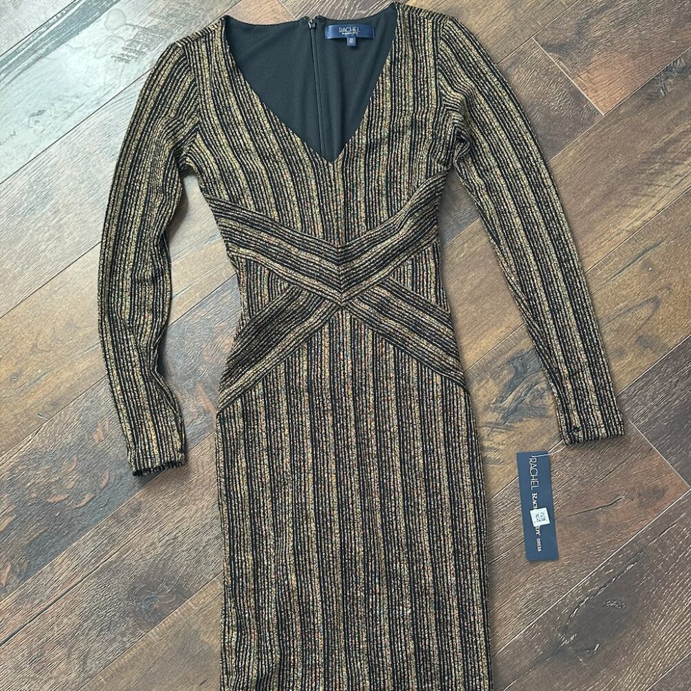 Women's Rachel Zoe Gold & Black Dress